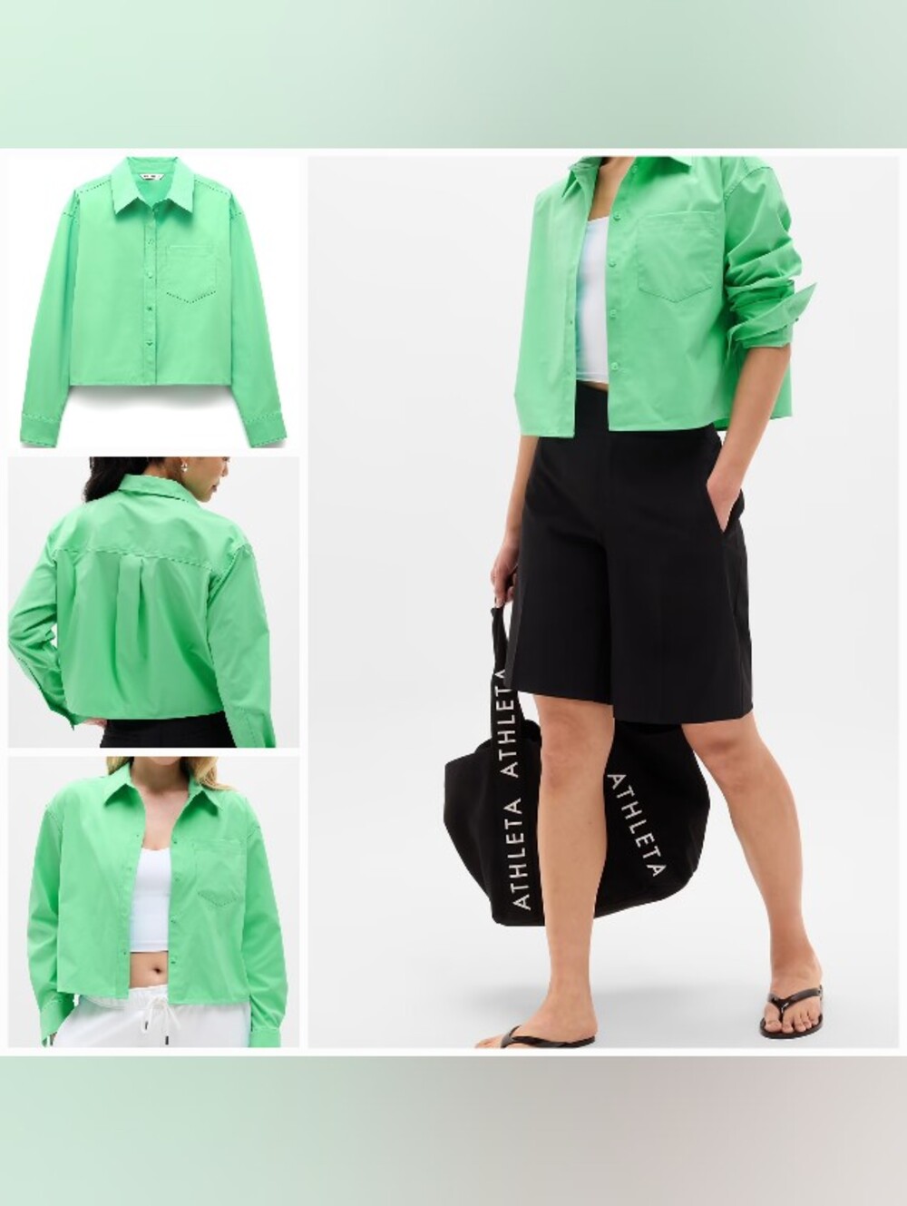 Athleta Midday Cropped Shirt. NWT RETAIL 99$